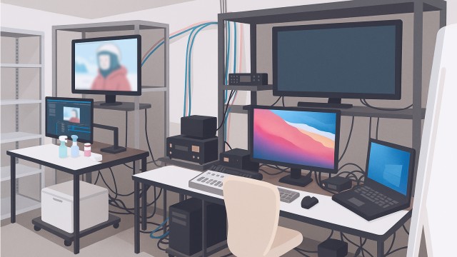 ポストプロダクション企業の編集室