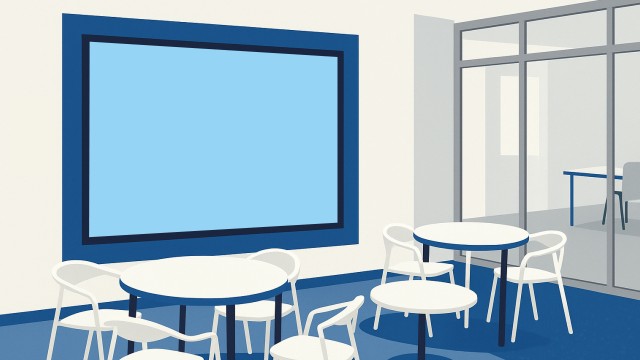 企業 エントランスのサイネージ演出